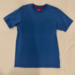 Supreme Pocket Tee - Size Medium - Blue